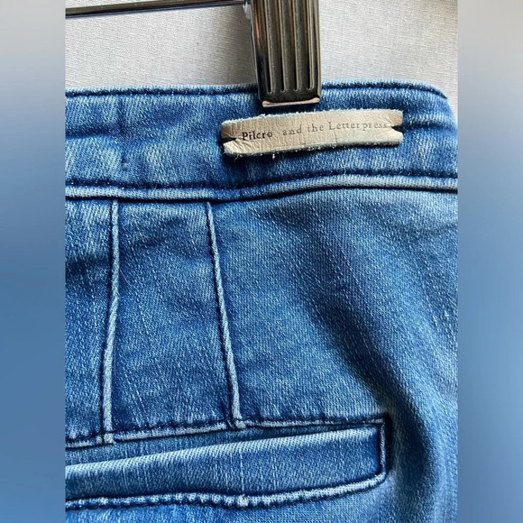 Pilcro and the Letterpress Anthropologie high rise denim leggings Sz 29 - Picture 5 of 12